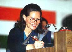 Congress President Sonia Gandhi 