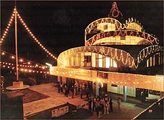 The gurdwara in Chandigarh's Sector 19 illuminated on the eve of Gurpurb. 