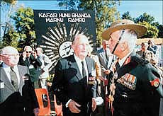 Lt Gen Chandra Shekhar, Vice Chief of Army Staff, interacts with retired British officers at a reunion of 4 Gorkha Rifles held at 14 GCT, Subathu, Solan, on Thursday.