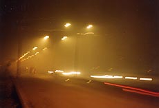 Smog on a road in Ludhiana 