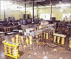 A deserted transformer workshop of the Haryana Vidyut Prasaran Nigam at Dhulkot in Ambala district on Wednesday. A Tribune photo