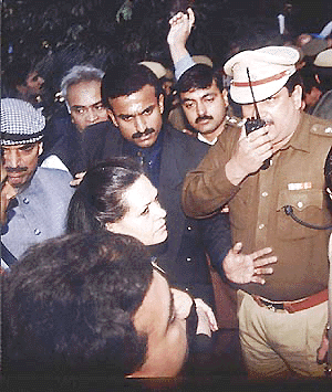 Congress President Sonia Gandhi courting arrest 