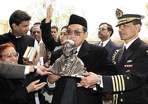 Indonesian President Abdurrahman Wahid