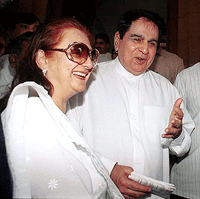 Dilip Kumar with his wife Saira Banu 