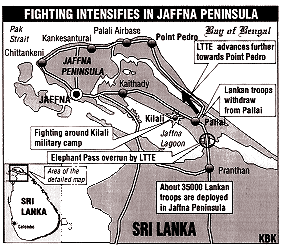 Fighting intensifies in Jaffna Peninsula