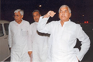 Former Bihar Chief Minister Laloo Prasad Yadav outside the Prime Ministers House in New Delhi on Friday.