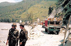 Road opened to traffic by the Public Works Department at Nogli on Sunday.