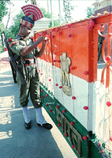 An Indian Border Security Force soldier