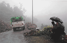 The slow life in Morni hills struck a dead note owing to inclement weather as heavy rain lashed the area for the fourth time on Wednesday.