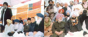 Capt Kanwaljit Singh addresses the SAD-BJP rally in Muktsar. 