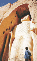 A file photo of the large Buddha that soars 53 metres (174 feet) above Bamiyan, the capital of the central province of Afghanistan. 