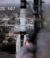 A video graph showing the Geosynchronous Satellite Launch Vehicle