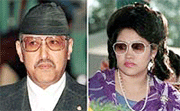 File photo of Nepal's King Birendra and Queen Aiswarya.