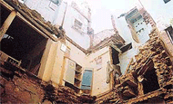 A multi-storey building that collapsed in Amritsar in which three persons died on the spot on Saturday.