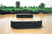 Remains of the railway line which was planned to link Qadian with Ambala. 