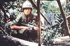 Charlie Sheen in Oliver Stone’s Platoon