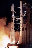 Western Europes 147th Ariane rocket with a communications satellite for India