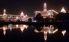 Night illumination at Raisina Hill