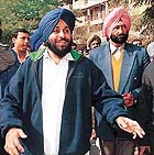Mr Sukhbir Singh Badal, son of the Punjab Chief Minister and a Member of Parliament, comes out of the Chandigarh District Courts