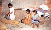 The inside view of a primary school in Gurdaspur district