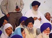 Mr Parkash Singh Badal, SAD President, Bibi Jagir Kaur, Prof Kirpal Singh Badungar and Capt Kanwaljit Singh at the PAC meeting