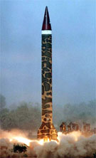 A Ghauri missile is launched from an undisclosed location in Pakistan