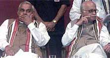 Prime Minister Atal Behari Vajpayee with Deputy Prime Minister L. K. Advani
