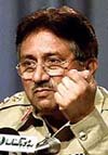 Pakistan's President Pervez Musharraf addresses a news conference in Islamabad on Wednesday