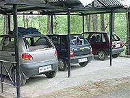 Damaged cars of the NIT staff in Hamirpur.