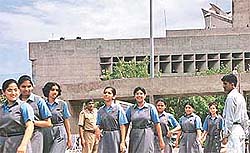 Students of Vivek High School are all smiles after attending an entertaining Haryana Vidhan Sabha session in Chandigarh