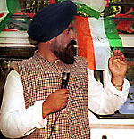 Surinder Singh of the Congress is the only candidate out of three who has dared to start campaigning in Tral, considered to be a hot spot, in Pulwama