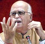 Deputy Prime Minister L.K. Advani addresses a Press conference