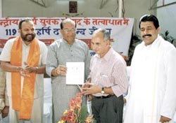 Prof Vijay Kumar Malhotra, MP, at a function organised in the Capital