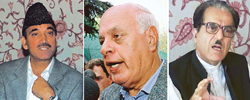 Ghulam Nabi Azad, Farooq Abdullah, Saiffudin Soz