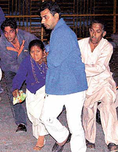 Devotees flee Raghunath Temple