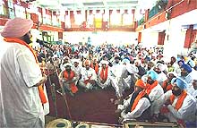 Capt Amarinder Singh, Chief Minister of Punjab, addresses a gathering
