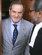 Quattrocchi leaves a courtroom after his trial in Kuala Lumpur