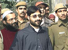 The police escorts Mohammed Afzal, Abdul Rehman Geelani and Shaukat Hussain