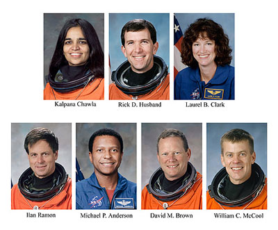 Space Shuttle Columbia crew members