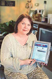 Pamela Bates, a US Army wife, who has launched an Adopt-A-Soldier Website