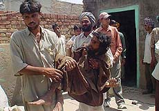 Kuldip Singh Kippa, a mentally challenged youth of Bhammipura village, near Jagraon, who had been chained for the past over seven years. 