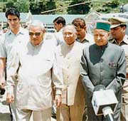 Prime Minister Atal Bihari Vajpayee arrives for a week-long sojourn in Manali 