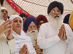 Mr Parkash Singh Badal, President of the SAD, accepts the decision of Akal Takht on Thursday.