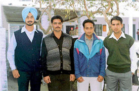 From left — Harjinder Singh, Baljinder Singh Nambardar, Manpreet Singh and Baljinder Singh