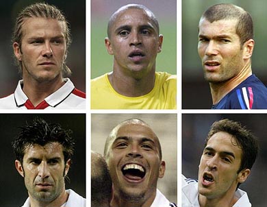 Ronaldo Million on Beckham  Roberto Carlos  Zinedine Zidane  Luis Figo  Ronaldo And Raul