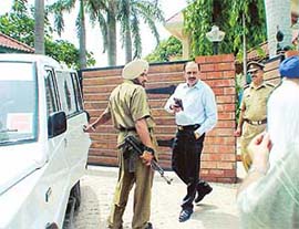 Mr B.K. Uppal, DIG, Vigilance Bureau, who led the search operation at the former Chief Minister, Mr Parkash Singh Badals residence in Sector 9, Chandigarh