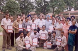 Heroes of Khud Mohalla fire who were honoured by Mr JP Virdi, IG, Jalandhar Range