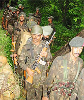 Jawans search for holed-up militants in the forests 
