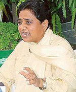 Former Chief Minister of Uttar Pradesh and BSP President Mayawati addresses a press conference in New Delhi on Tuesday.