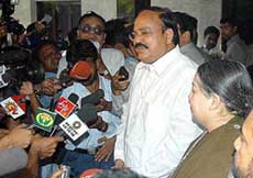 Tamil Nadu Chief Minister Jayalalithaa and BJP President Venkaiah Naidu talk to mediapersons after their meeting at her residence in Chennai on Wednesday.